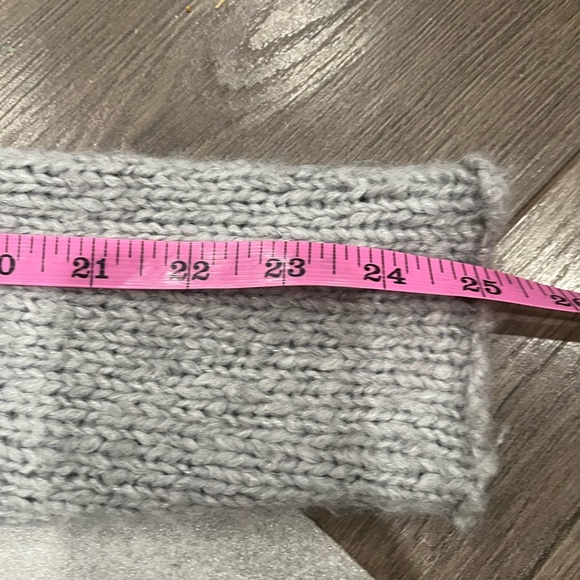 [XS]Moth Anthropologie Amba fringed Cardigan Sweater Wool Alpaca Gray Ivory - Picture 6 of 8